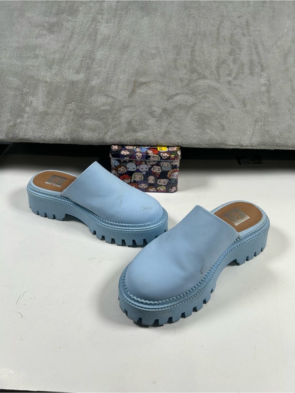 Dolce Vita kamile Pale Blue Lug Sole Mule - Picture 3 of 10